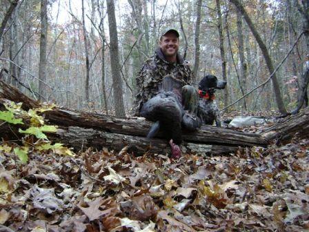 Gracie the turkey dog with her 2009 Virginia gobbler