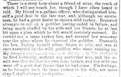 19th century turkey hunting