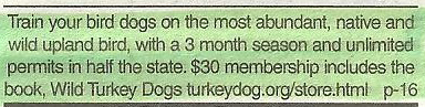 Dog training in Wisconsin for turkeys is the most logical