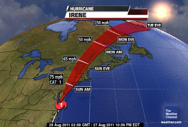 Hurricane Irene Map Track