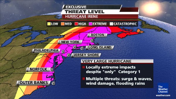 Hurricane Irene Threat Level