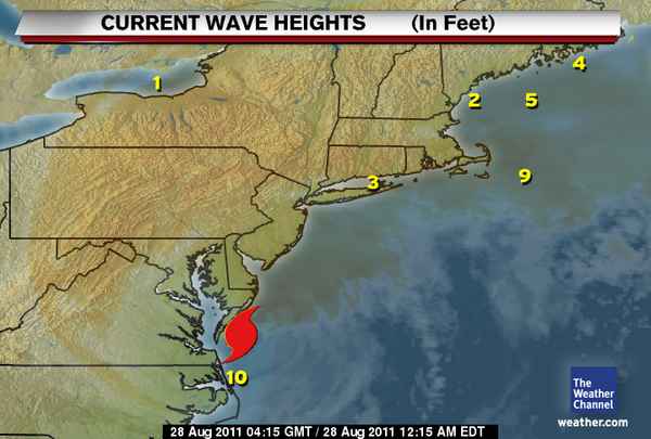 Hurricane Irene Wave Heights