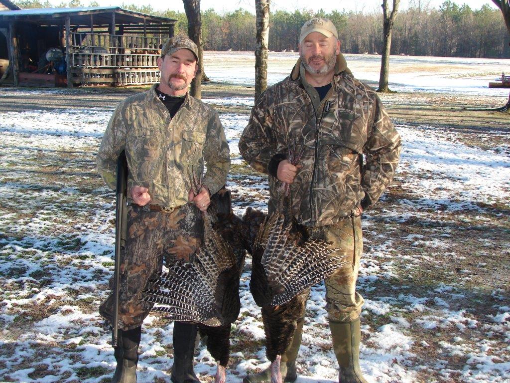 2 VA hunters with 2 turkeys thanks to Bear dog