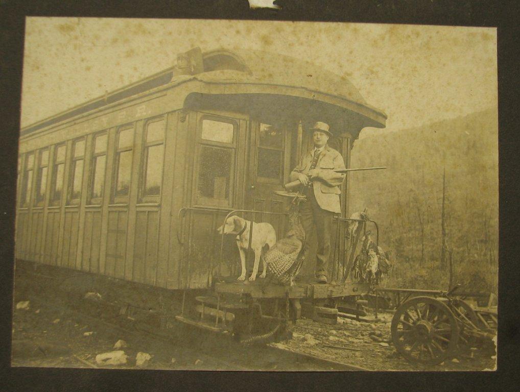 Turkey dog hunting in the 1800's by railroad - train